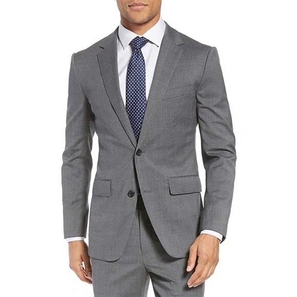 Bonobos Jetsetter stretch wool blazer gray slim fit - Picture 1 of 8